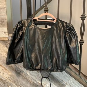 H&M Faux-Leather Top